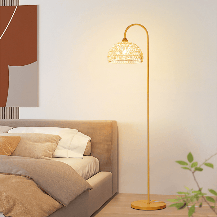 Rattan Arch Floor Lamp.