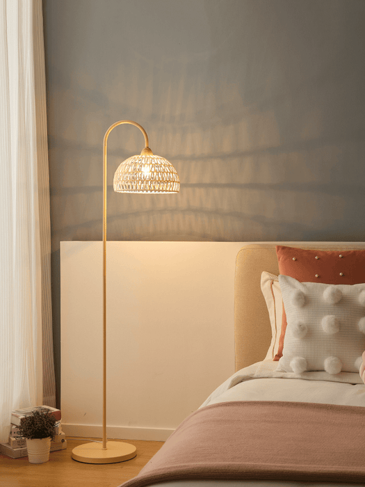 Rattan Arch Floor Lamp.