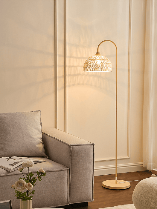 Rattan Arch Floor Lamp.