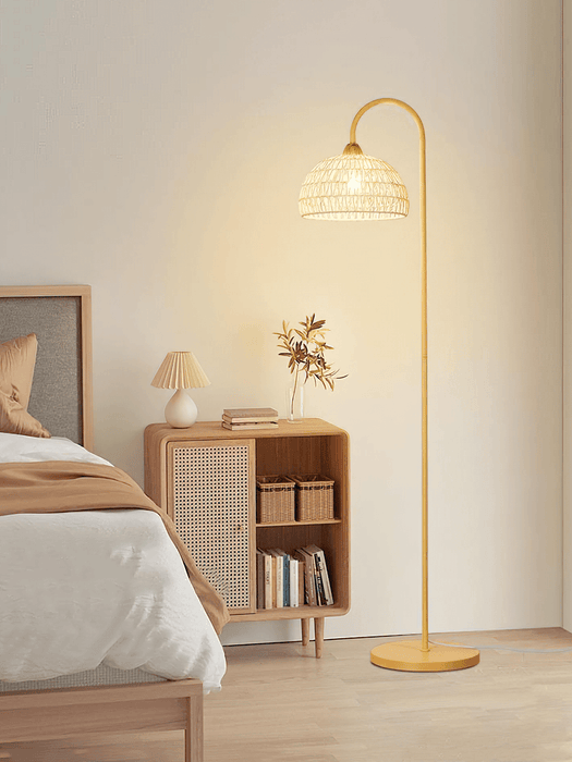 Rattan Arch Floor Lamp.