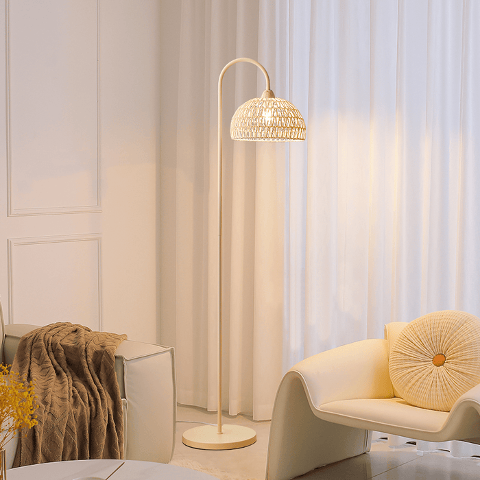 Rattan Arch Floor Lamp.