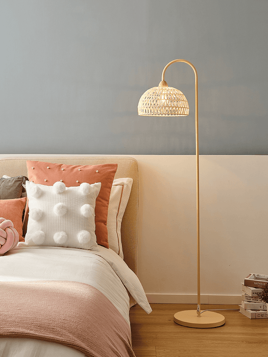 Rattan Arch Floor Lamp.