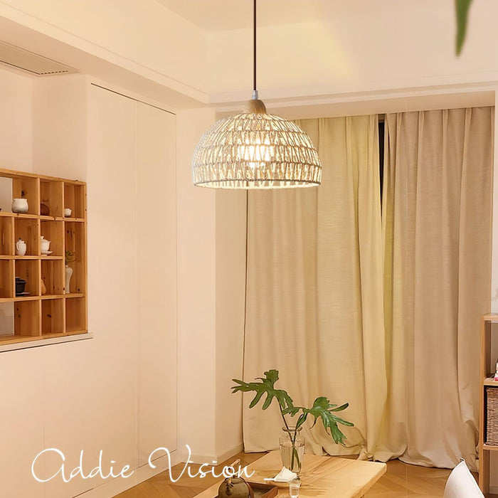 Rattan Arch Pendant Lamp.