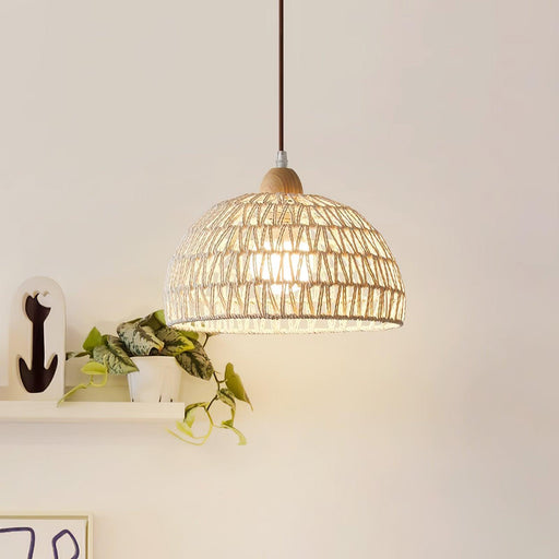 Rattan Arch Pendant Lamp-DWHOME