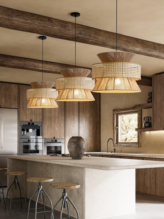 Rattan Bamboo Pendant Lamp.