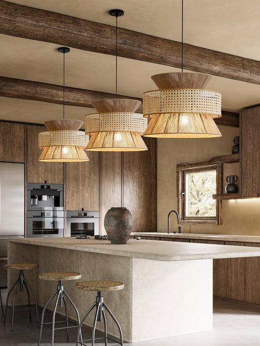 Rattan Bamboo Pendant Lamp - Vakkerlight