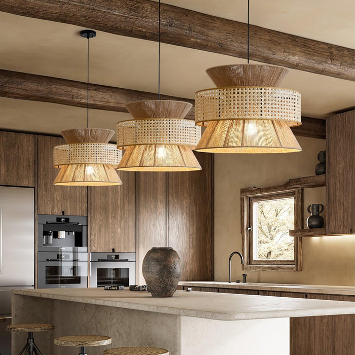 Rattan Bamboo Pendant Lamp-DWHOME