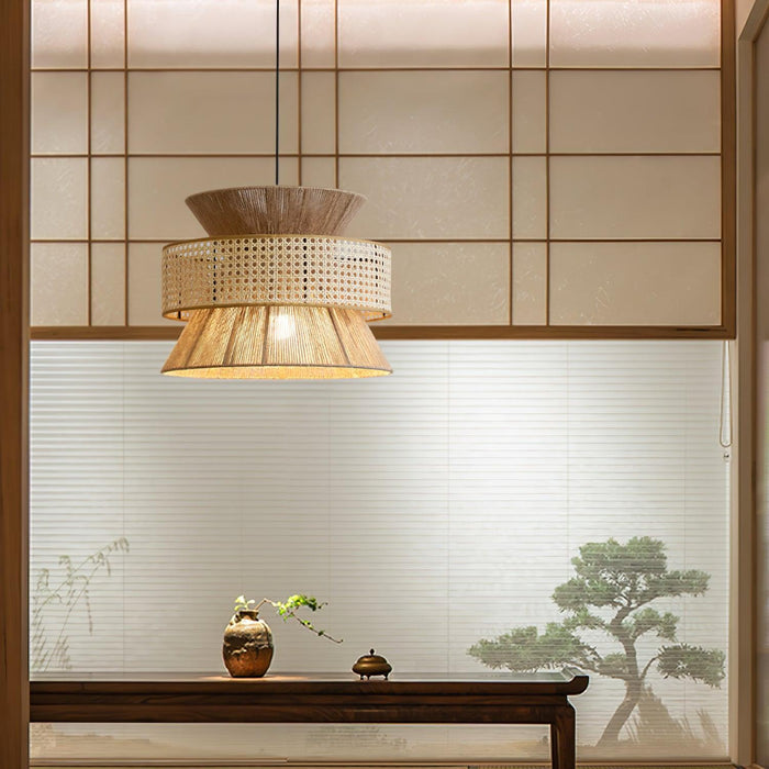 Rattan Bamboo Pendant Lamp-DWHOME