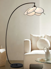 Rattan Bloom Arc Floor Lamp-DWHOME