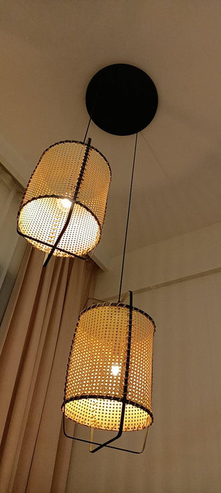 Rattan Cane Pendant Light-DWHOME