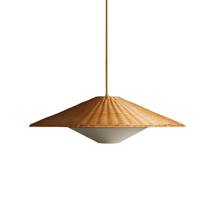 Rattan Hat Pendant Light-DWHOME