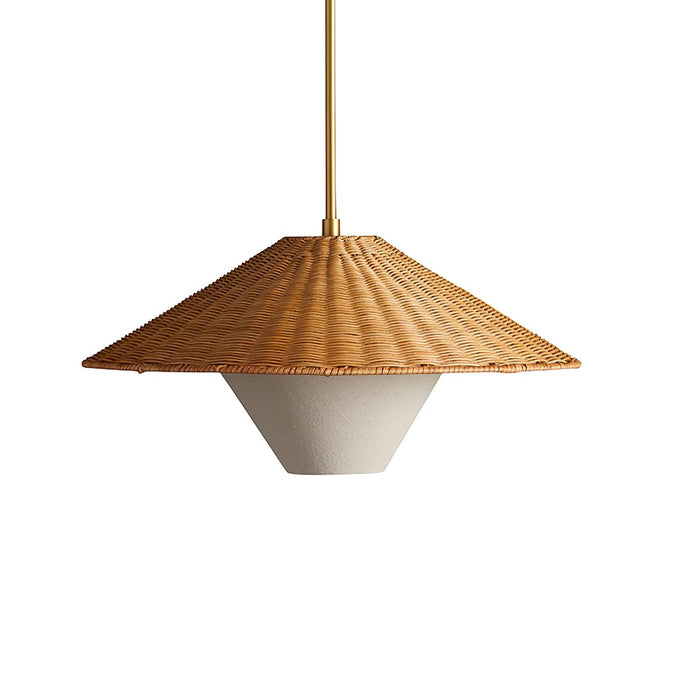 Rattan Hat Pendant Light.