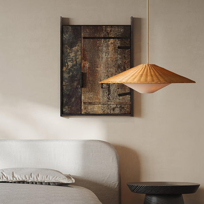 Rattan Hat Pendant Light-DWHOME