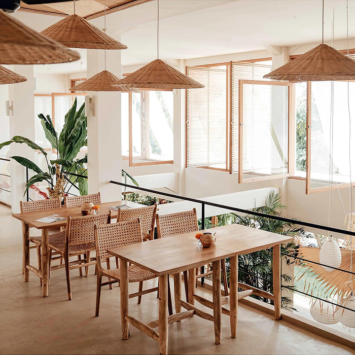 Rattan Hat Pendant Light-DWHOME
