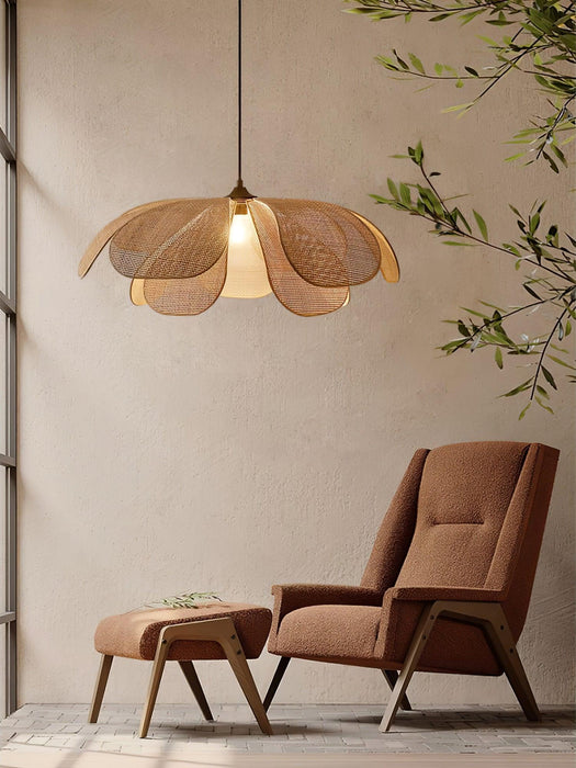 Rattan Petal Pendant Lamp.