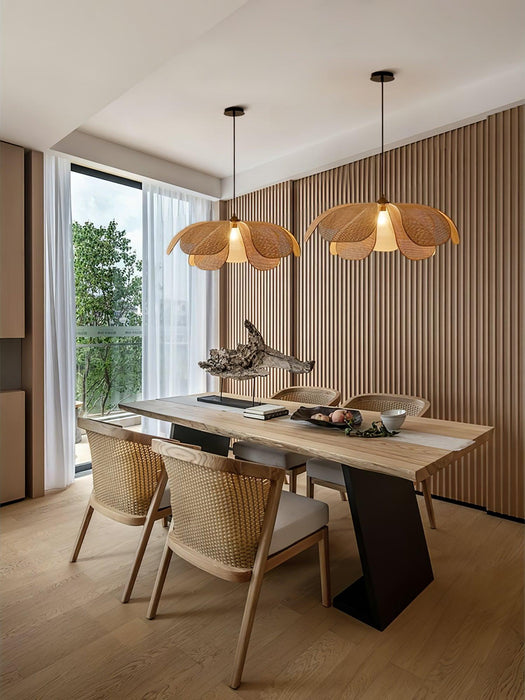 Rattan Petal Pendant Lamp.