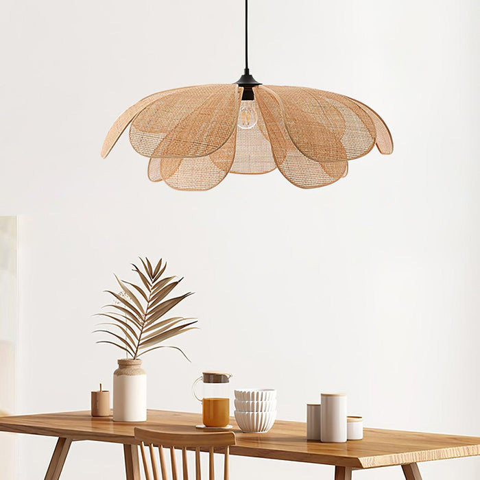 Rattan Petal Pendant Lamp.