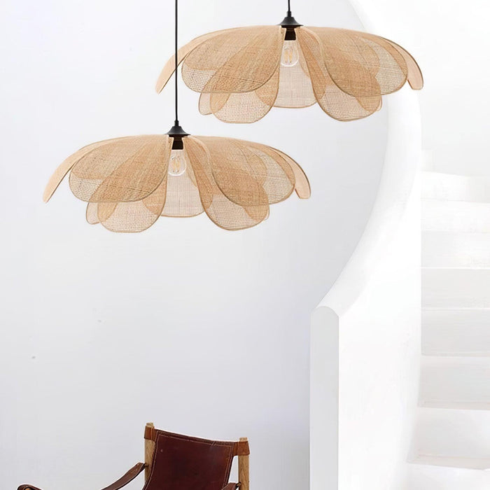 Rattan Petal Pendant Lamp.