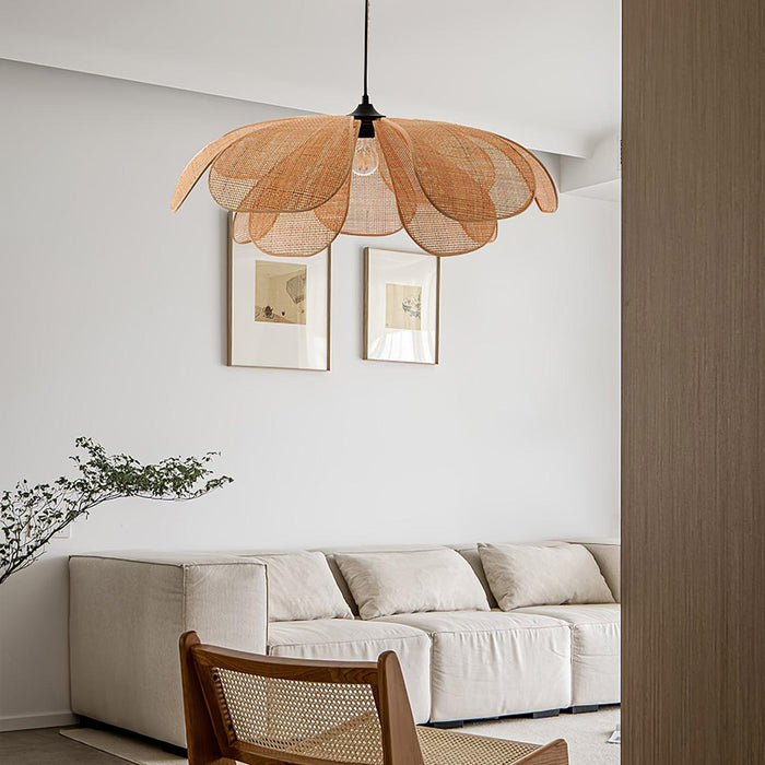 Rattan Petal Pendant Lamp.