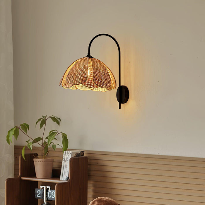 Rattan Petal Wall Lamp - DWHOME