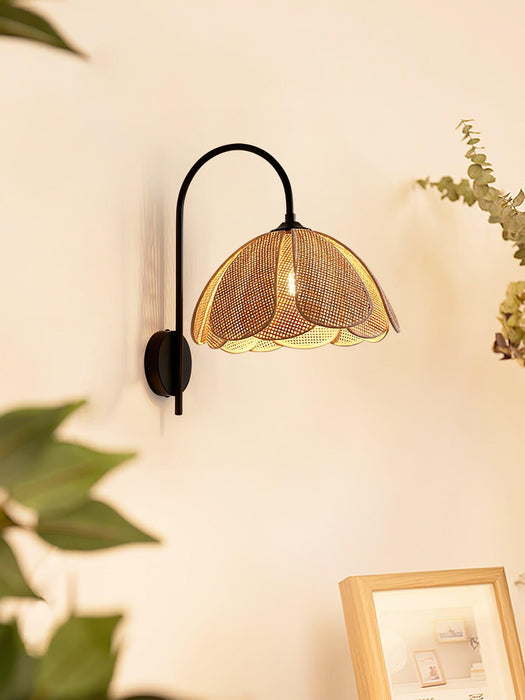 Rattan Petal Wall Lamp.