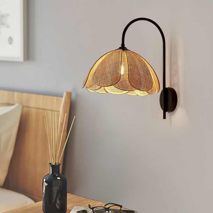 Rattan Petal Wall Lamp - DWHOME