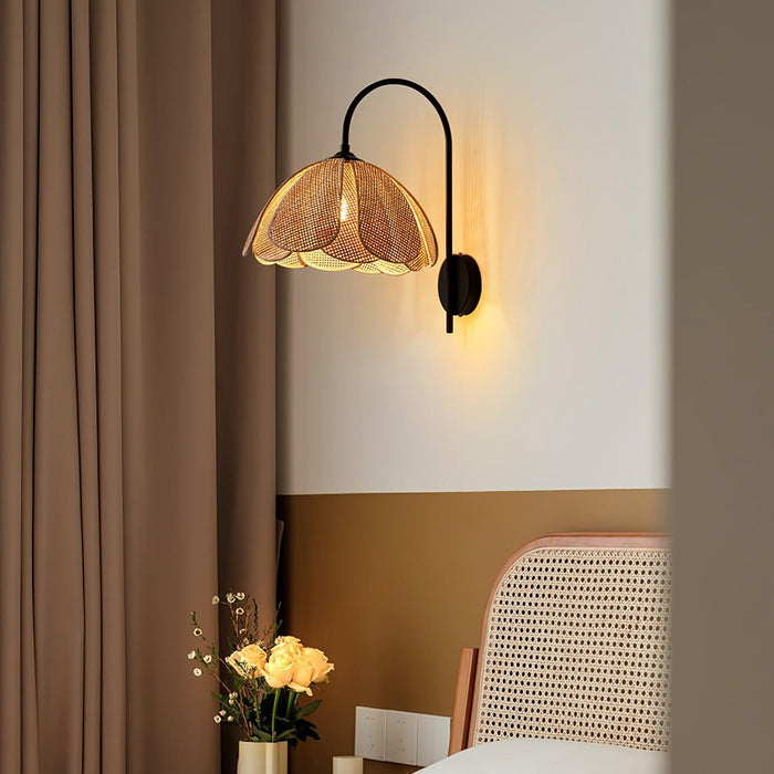 Rattan Petal Wall Lamp - DWHOME