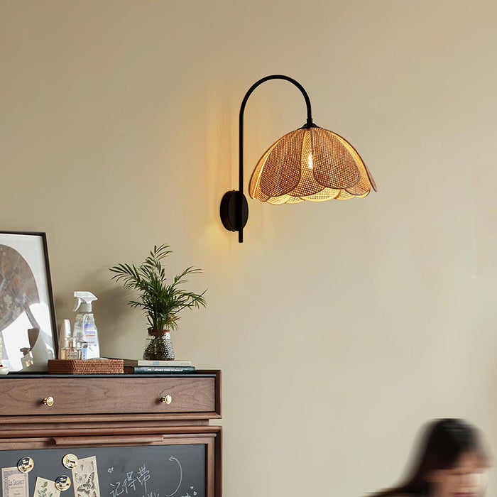 Rattan Petal Wall Lamp - DWHOME