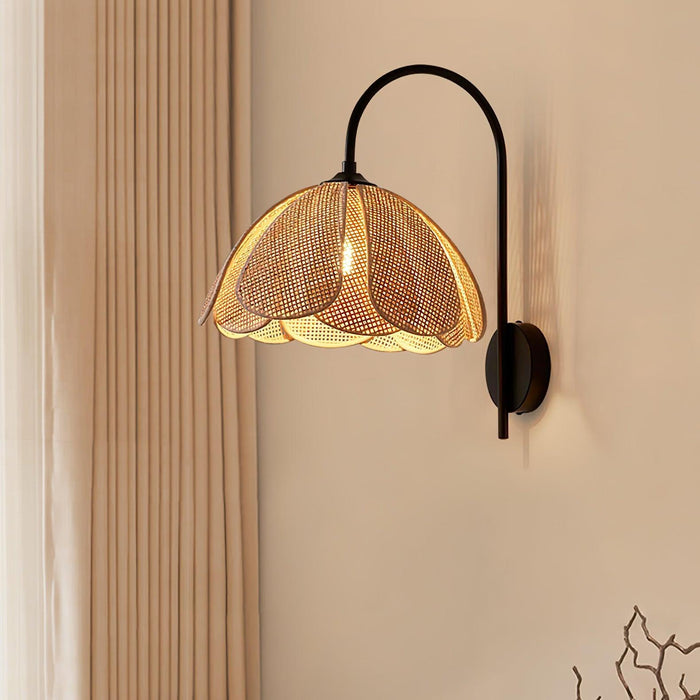 Rattan Petal Wall Lamp - DWHOME