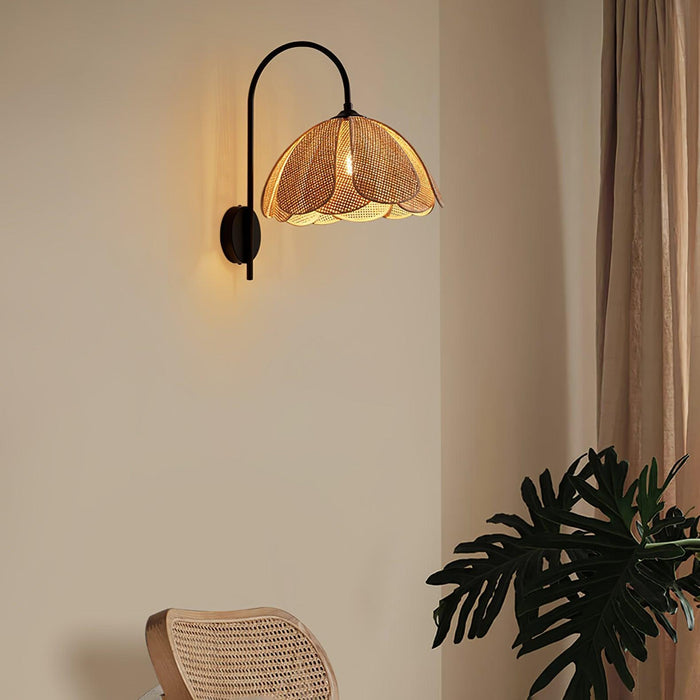 Rattan Petal Wall Lamp - DWHOME