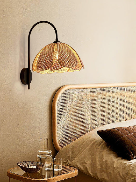 Rattan Petal Wall Lamp - DWHOME