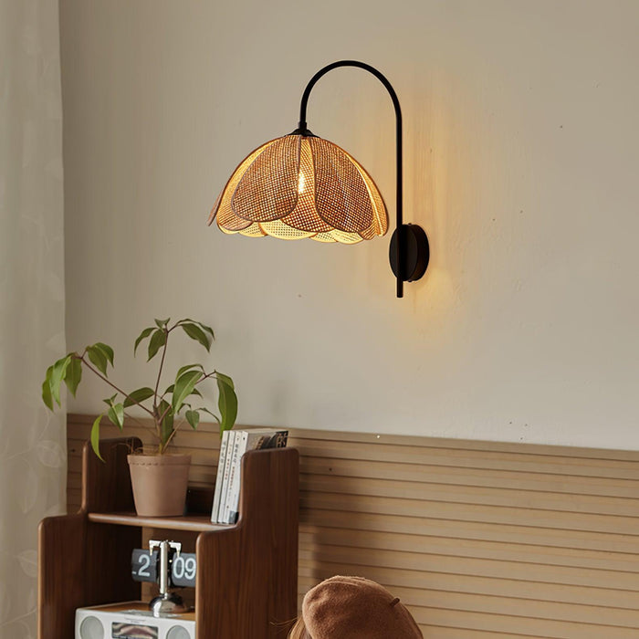 Rattan Petal Wall Lamp - DWHOME