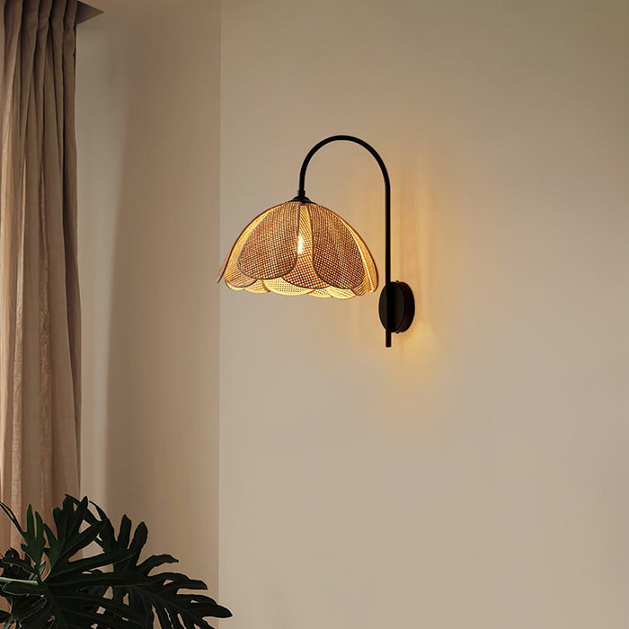 Rattan Petal Wall Lamp - DWHOME