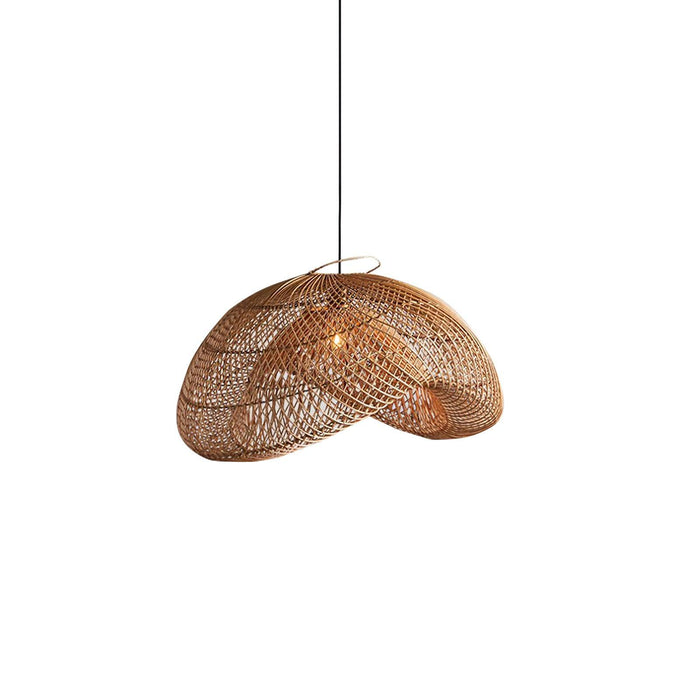 Rattan Wave Pendant Light-DWHOME