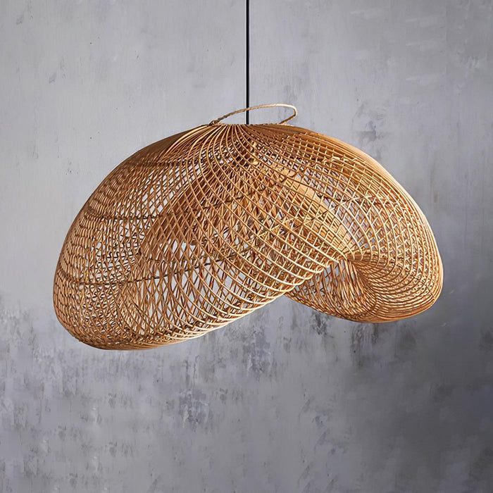 Rattan Wave Pendant Light-DWHOME