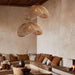Rattan Wave Pendant Light-DWHOME