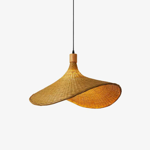 Rattan Weave Hat Pendant Light - DWHOME