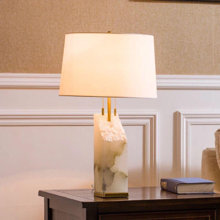 Raw Alabaster Table Lamp-DWHOME