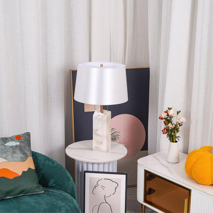 Raw Alabaster Table Lamp-DWHOME