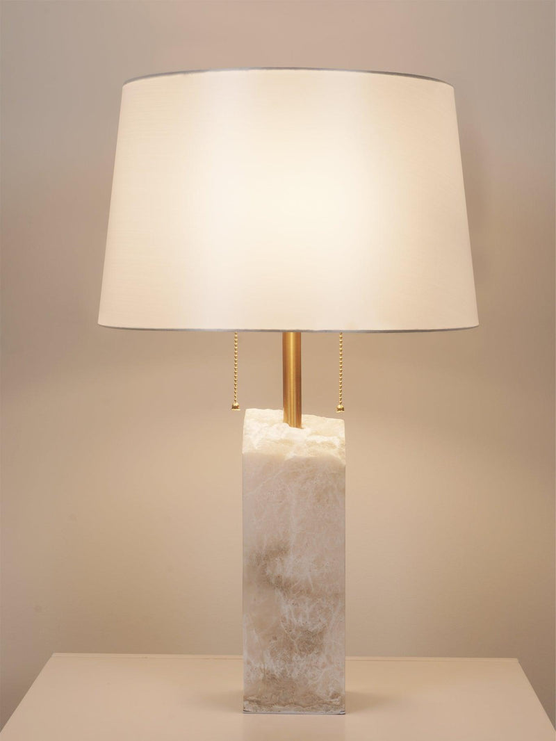 Raw Alabaster Table Lamp-DWHOME
