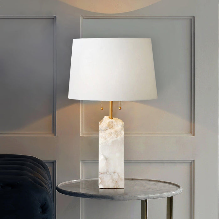 Raw Alabaster Table Lamp-DWHOME