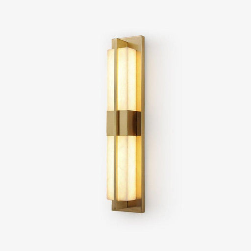 Rectangular Alabaster Brass Wall Sconce - DWHOME