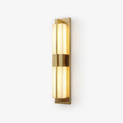 Rectangular Alabaster Brass Wall Sconce-DWHOME