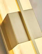Rectangular Alabaster Brass Wall Sconce-DWHOME
