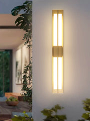 Rectangular Alabaster Brass Wall Sconce-DWHOME