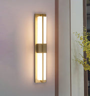 Rectangular Alabaster Brass Wall Sconce-DWHOME