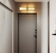Rectangular Alabaster Brass Wall Sconce-DWHOME