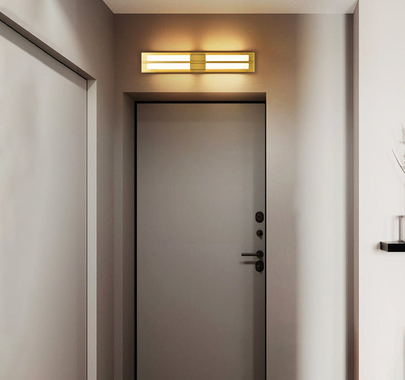 Rectangular Alabaster Brass Wall Sconce-DWHOME