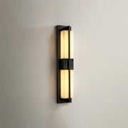 Rectangular Alabaster Brass Wall Sconce-DWHOME