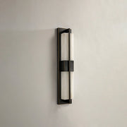 Rectangular Alabaster Brass Wall Sconce-DWHOME